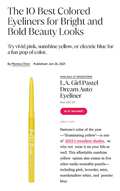 L.A. Girl Cosmetics Pastel Dreams Eyeliner Featured for Oprah Magazine